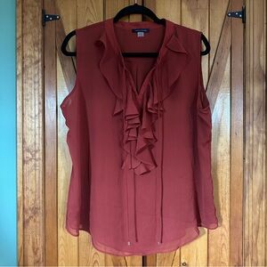 Tommy Hilfiger Terracotta Sleeveless Blouse